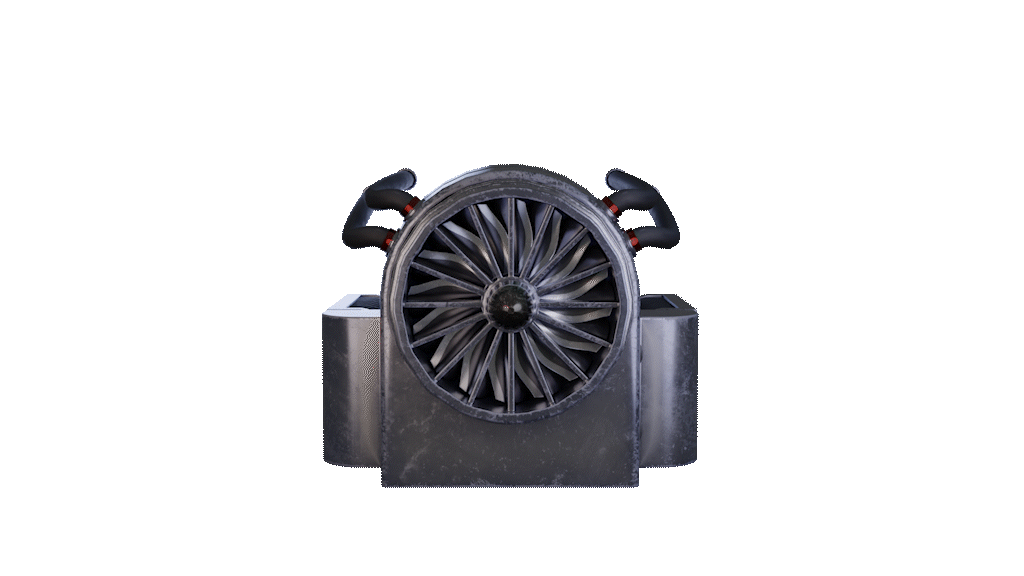 Synergiz_Studio_3D_engine Studio 3D design, UX-UI team, immersive technologies, Mixed Reality, Augmented Reality, XR, product design, 3D, model, jet engine, mechanics