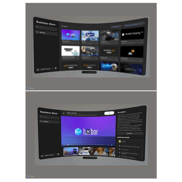 Pico 4 Ultra Mixed Reality Synergiz Harbor XR